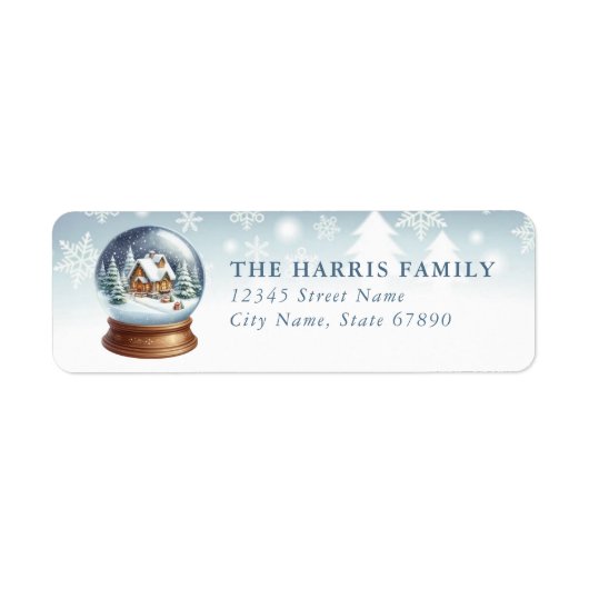 Snow Globe Return Address Labels (Vorne)