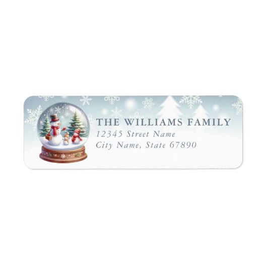 Snow Globe Return Address Labels (Vorne)