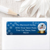 Snow Globe Snow Man Rücksendeadresse (Insitu)