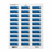 Snow Globe Snow Man Rücksendeadresse (Vorne)