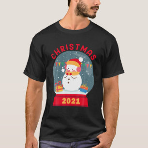 Snow Globe Snowball Weihnachten Snowman S Frohe We T-Shirt