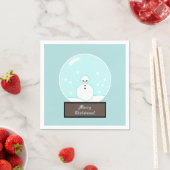 Snow Globe Snowman Serviette (Beispiel)