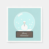 Snow Globe Snowman Serviette (Vorderseite)