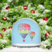 Snow Globe - Striped Hot Air Balloons Schneekugeln (Weihnachten)