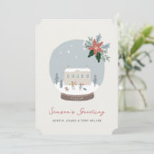 Snow Globe-Urlaubskarte Feiertagskarte (Stehend Vorderseite)