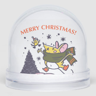 Snow Globe Vintag Frohe Weihnachtsmäuse Schneekugeln