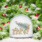 SNOW GLOBE VINTAGE CHRISTMAS BAUM UND BUNNIEN SCHNEEKUGELN (Weihnachten)