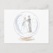 Snow Globe Wedple Postkarte (Vorderseite)