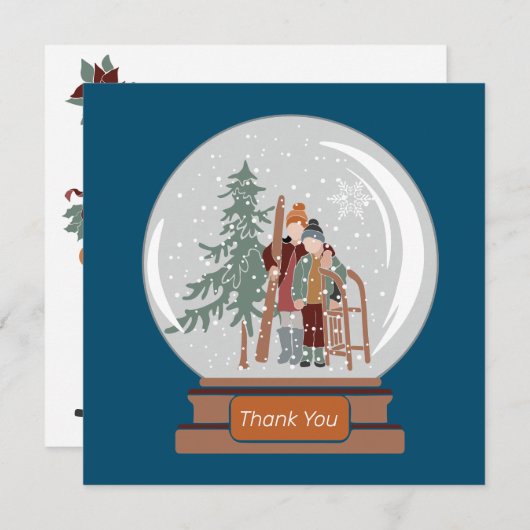 Snow Globe Weihnachten Danke (Vorne/Hinten)