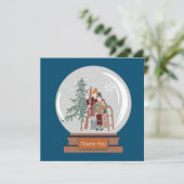 Snow Globe Weihnachten Danke (Stehend Vorderseite)