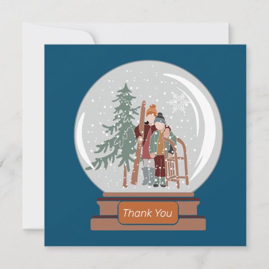 Snow Globe Weihnachten Danke (Vorderseite)