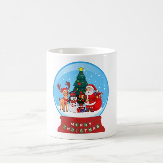 Snow Globe Weihnachts-Keramik Tasse (Mittel)