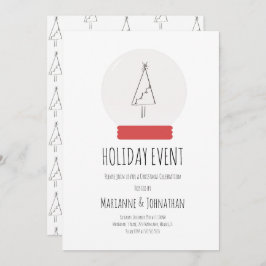 Snow Globe Weihnachts-Party Einladung