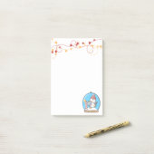 Snow Globe Weihnachts-Pinguin Post-It-Notes Post-it Klebezettel (Auf Schreibtisch)