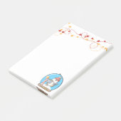 Snow Globe Weihnachts-Pinguin Post-It-Notes Post-it Klebezettel (angewinkelt)