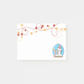 Snow Globe Weihnachts-Pinguin Post-It-Notes Post-it Klebezettel (Vorderseite)