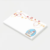 Snow Globe Weihnachts-Pinguin Post-It-Notes Post-it Klebezettel (angewinkelt)