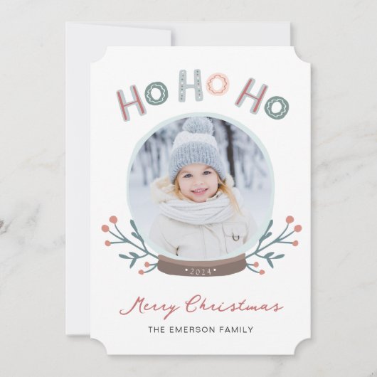 Snow Globe Weihnachtskarte Feiertagskarte (Vorderseite)