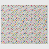 Snow Globe Weihnachtsmannmütze Personalisiert Weih Geschenkpapier (Flach)