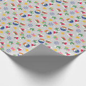 Snow Globe Weihnachtsmannmütze Personalisiert Weih Geschenkpapier (Ecke)