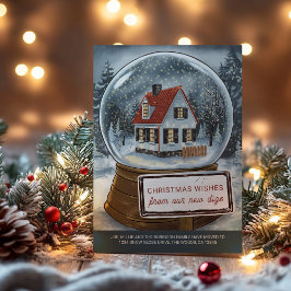 Snow Globe Weihnachtswünsche von New Digs Feiertagskarte