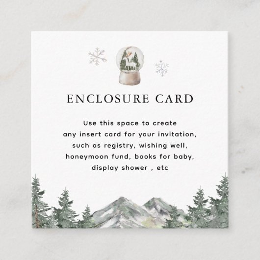 Snow Globe Winter Wunderbar Geburtstag Custom Begleitkarte (Vorderseite)