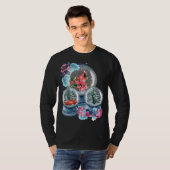 Snow Globe Winterschnee Roter Kardinal Bird Snowgl T-Shirt (Vorne ganz)