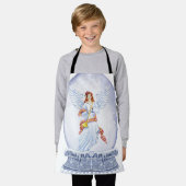 Snow globe with angel illustration schürze (Getragen)