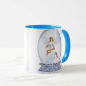 Snow globe with angel illustration tasse (VorderseiteRechts)
