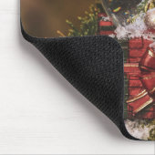 Snow globe with cute Bear Mousepad (Ecke)