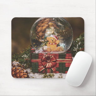 Snow globe with cute Bear Mousepad