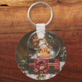 Snow globe with cute Bear Schlüsselanhänger (Vorderseite)