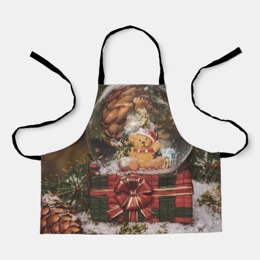 Snow globe with cute Bear Schürze (Vorderseite)