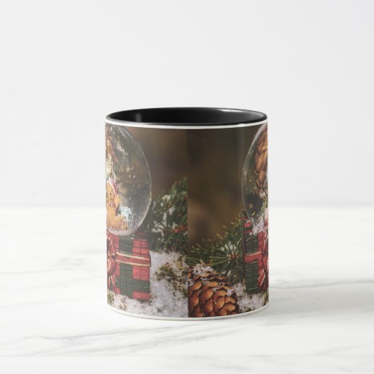 Snow globe with cute Bear Tasse (Zentrum)