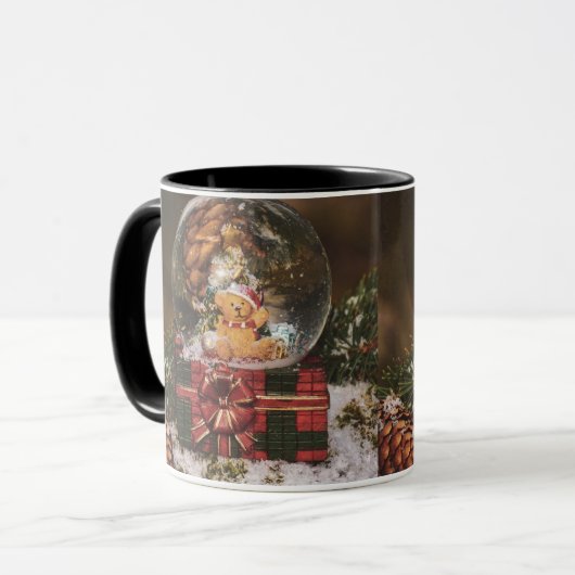 Snow globe with cute Bear Tasse (Vorderseite Links)