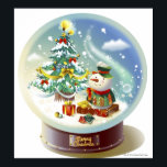 Snow globe with snowman and Christmas tree Poster<br><div class="desc">Close-up of a snowman and Christmas tree in a snow globe. Copyright: Eastnine Inc.</div>