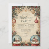 Snow Globe Wonderland Weihland Einladung (Vorderseite)