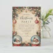 Snow Globe Wonderland Weihland Einladung (Stehend Vorderseite)