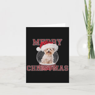 Snow Globe Xmas Maltese Hund Weihnachten Karte