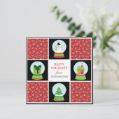 Snow Globes-Weihnachtskarten Feiertagskarte (Stehend Vorderseite)