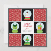 Snow Globes-Weihnachtskarten Feiertagskarte (Vorderseite)