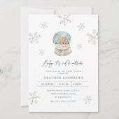 Snow Globes Winter Wonderland Winter Baby Dusche Einladung (Vorderseite)