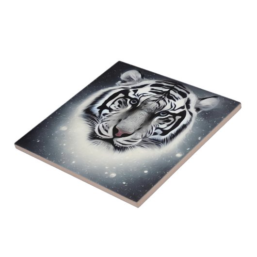 Snow Glow White Tiger Fliese (Seite)