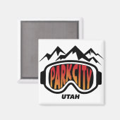 Snow Goggles Park Stadt Utah Magnet (Vorderseite/Rückseite)