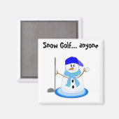Snow Golf Magnet (Vorderseite/Rückseite)