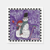 Snow Greetings Paper Napkins Serviette (Vorderseite)