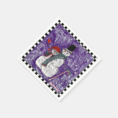 Snow Greetings Paper Napkins Serviette (Ecke)