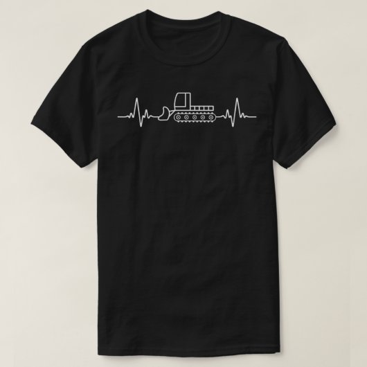 Snow Groomer Heartbeat Snowcat Snow Groomer T-Shirt (Design vorne)
