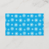Snow Hair Stylist Snowflake Patter Business Cards Visitenkarte (Rückseite)