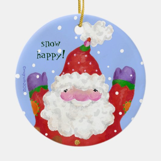 Snow Happy Foto Ornament (Vorne)